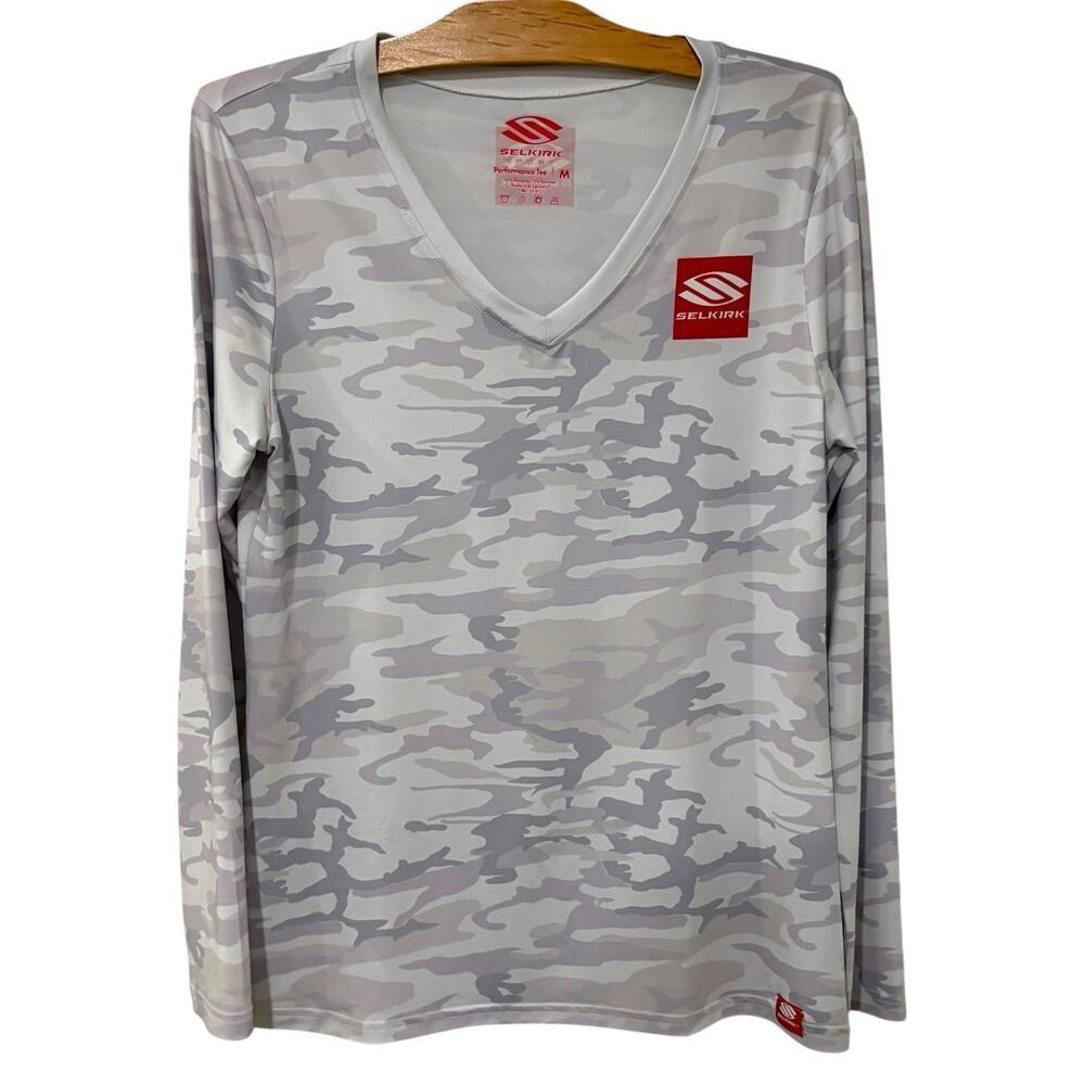 Selkirk | Top Camouflage Long Sleeve V Neck Pickleball Performance Womens Medium